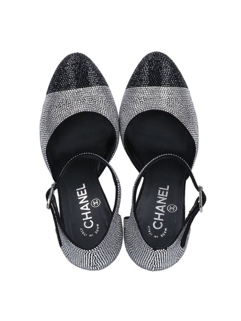 Chanel CC Logo Line Stone Heel Sandals 37c - Picture 5 of 7